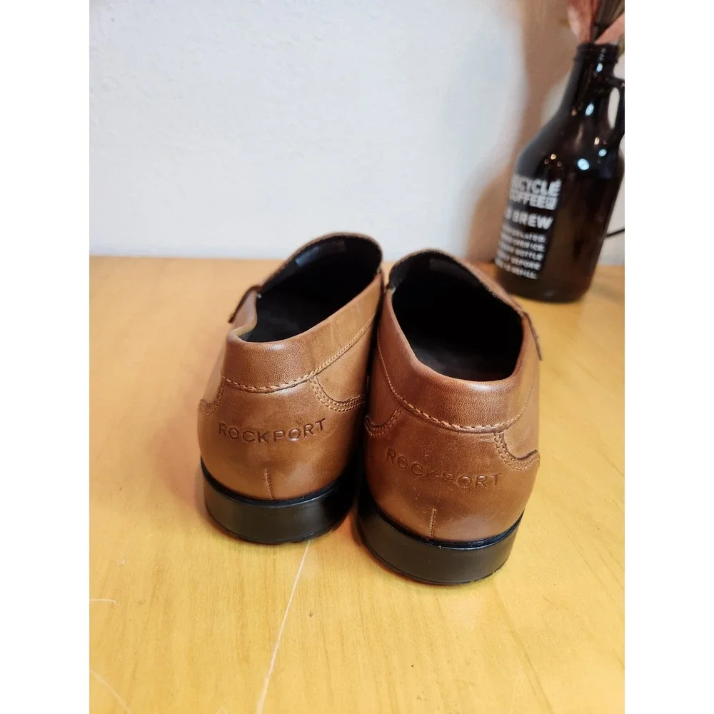 Rockport Mens‎ 11.5 Brown Leather Penny Loafers Walkability truTECH